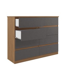 Comoda Roma 8 Cajones Moderna 100% Mdp Con Patas