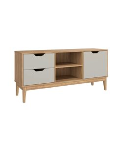 Rack 2 Cajones 1 Puerta 1 Cajon Con Patas Mdp Blanco